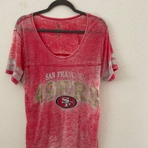 NFL Vintage Look 49er’s Tee Shirt Size XL Red and Gold
